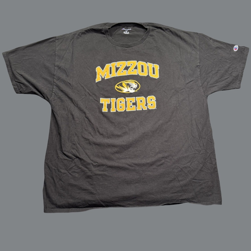 Mizzou Tigers Champion T Shirt Mens 3XL Black NCAA College Missouri Short Sleeve